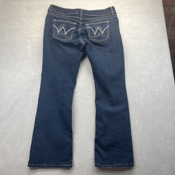 Wrangler Jeans Womens 15 / 16 32" Blue Denim Booty Up Technology Bootcut 10MWZBR - Picture 5 of 13